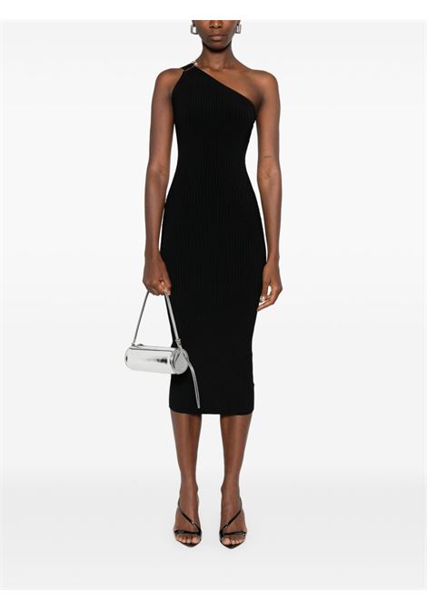 Abito midi monospalla in nero David koma - donna DAVID KOMA | SS25DKKN70DBLKSLVR